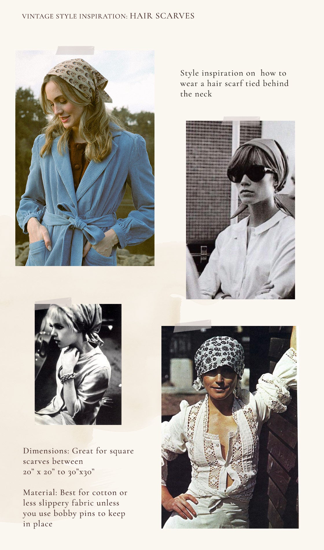 Vintage Style Inspiration: How to wear a hair scarf